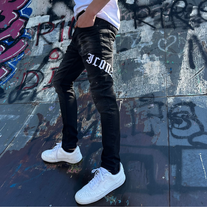 Skinny heren jeans Icon2 zwart 9377 - Streetfashion 86