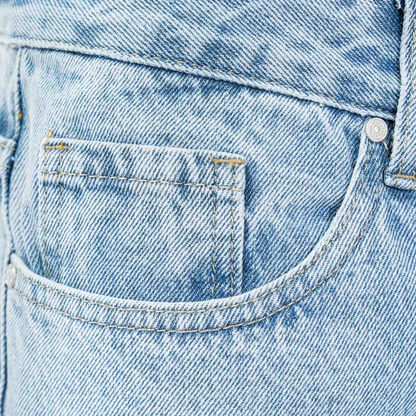 Straight leg jeans - Frilivin - licht blauw met scheur - Streetfashion 86