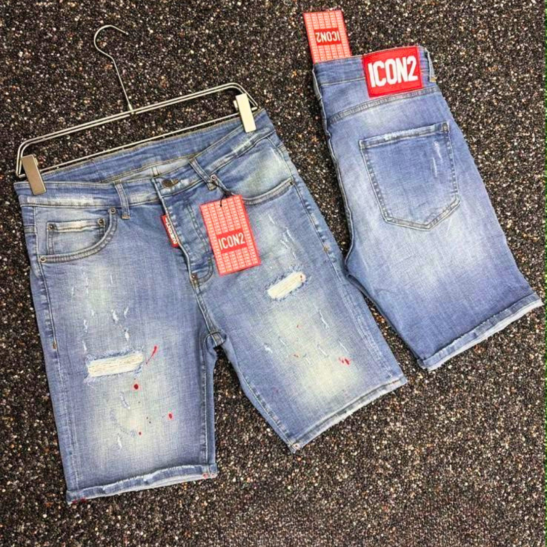 Icon2 blauw slimfit short jeans 489/5 - Streetfashion 86