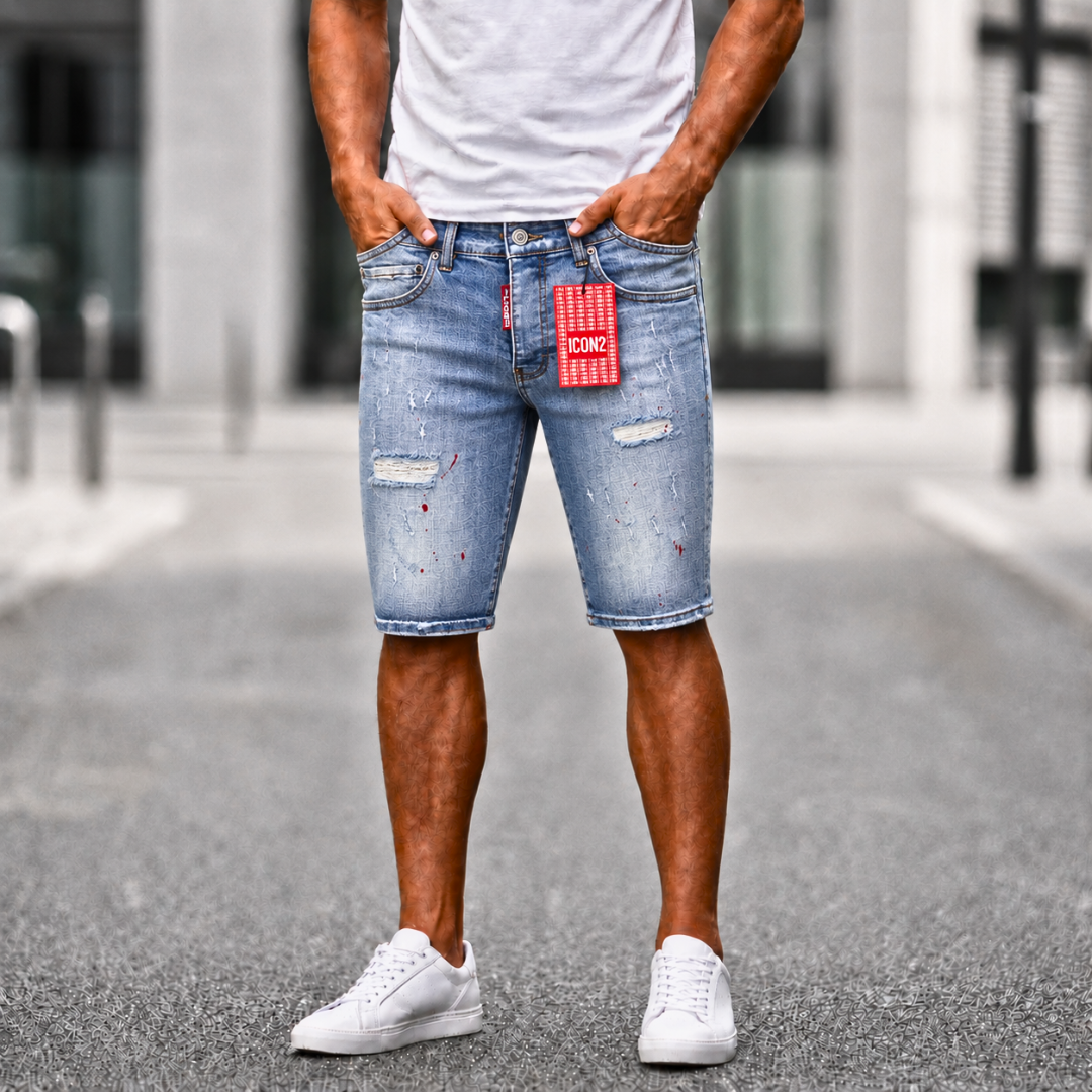 Icon2 blauw slimfit short jeans 489/5 - Streetfashion 86