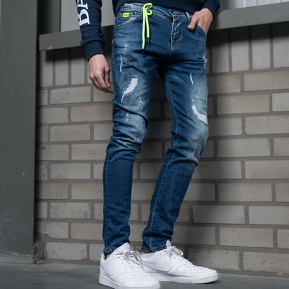 Skinny jeans heren Ballin blauw - Streetfashion 86