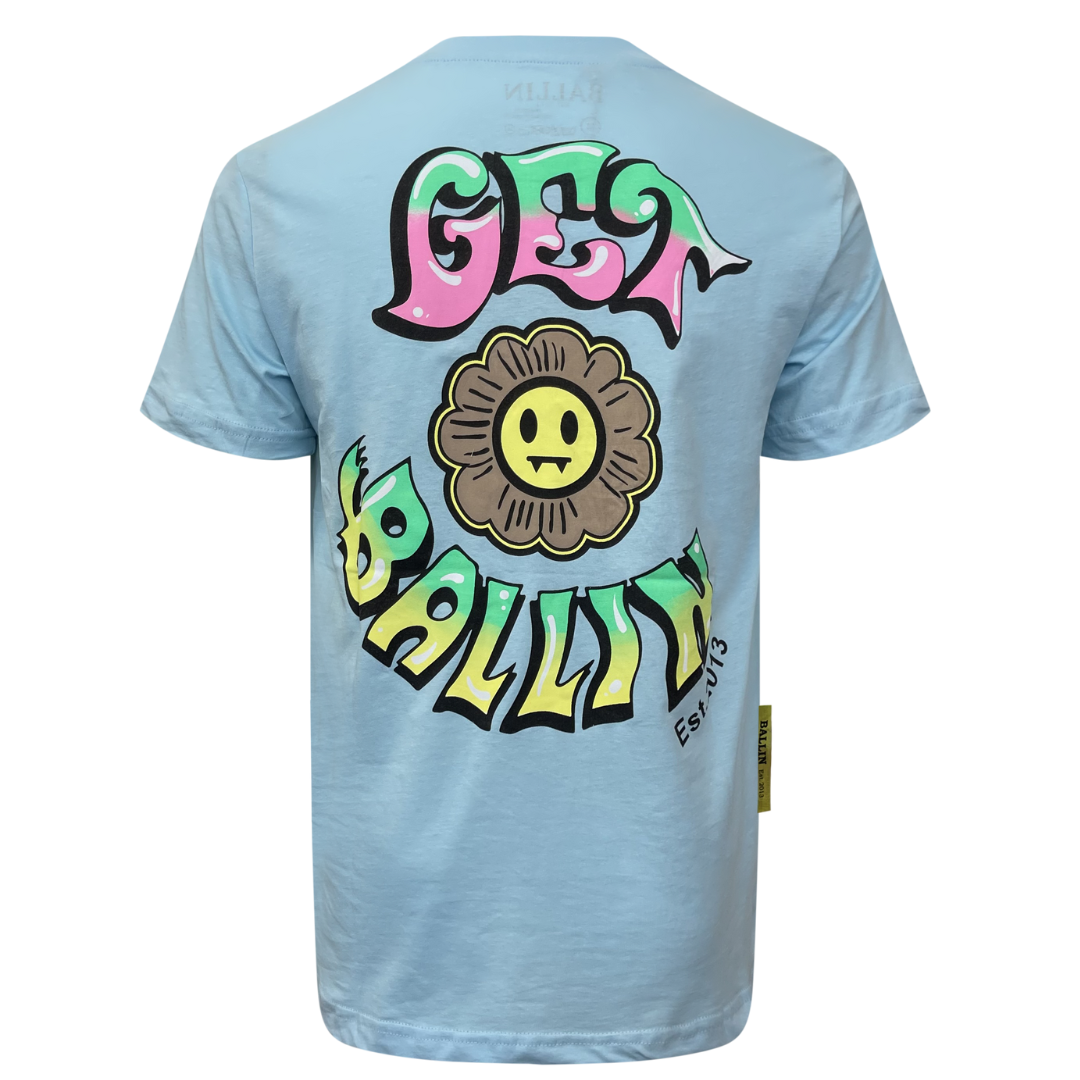 T-shirt heren Ballin -get Ballin blauw - Streetfashion 86