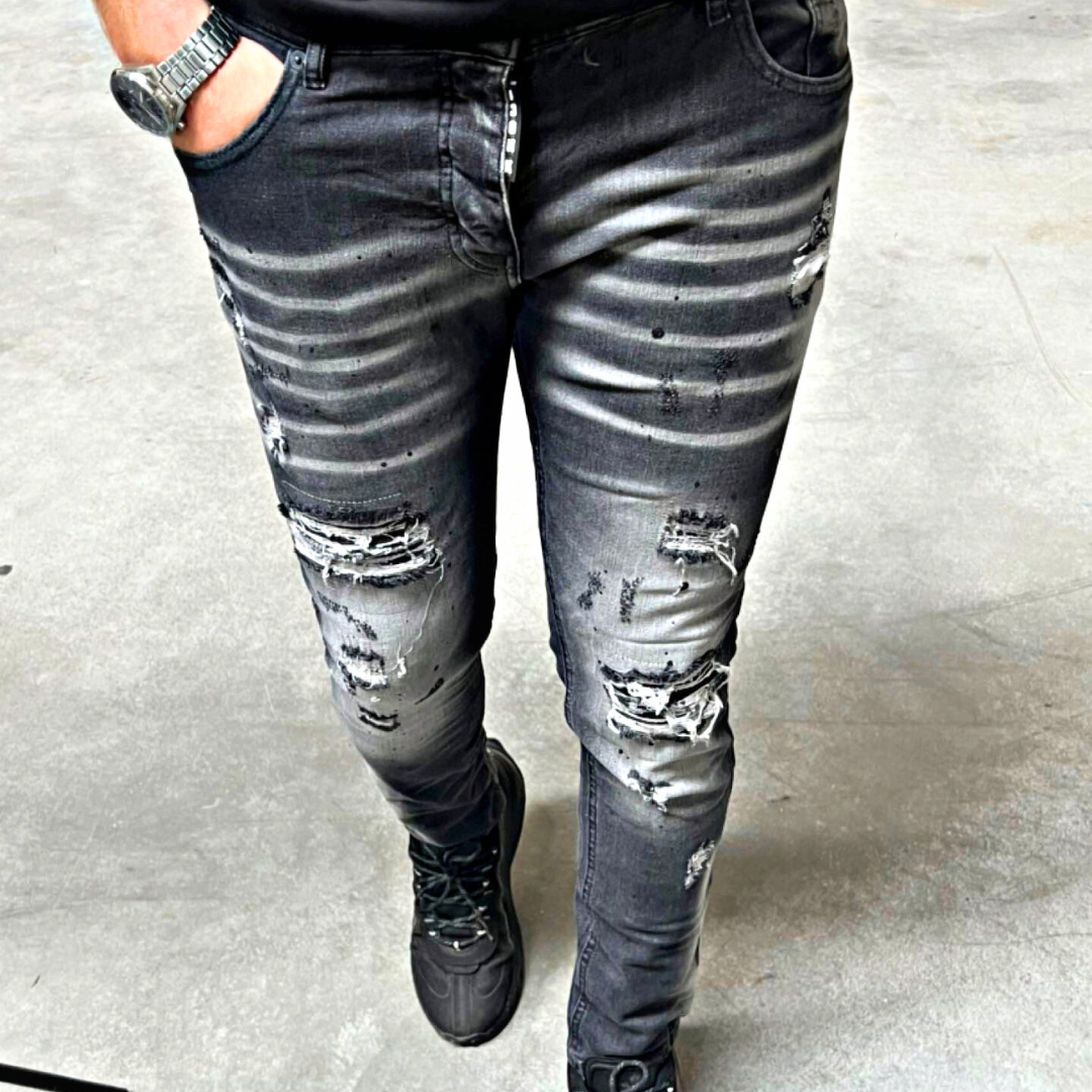 Skinny jeans heren icon2 grijs 4179 - Streetfashion 86