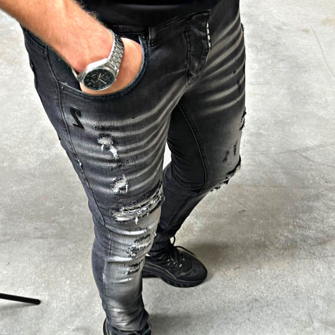 Skinny jeans heren icon2 grijs 4179 - Streetfashion 86