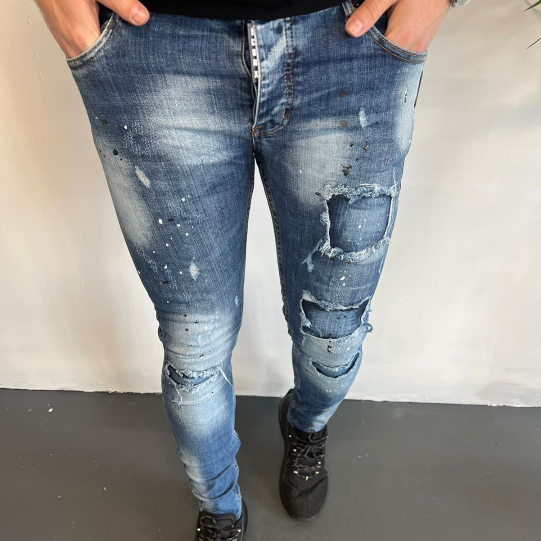 Skinny  jeans heren icon2 blauw 4062 - Streetfashion 86