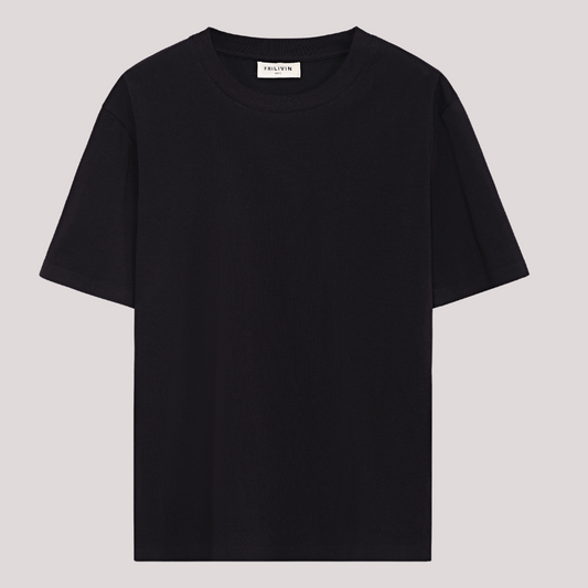 Zwart T-shirt van Frilivin – regular fit, katoen
