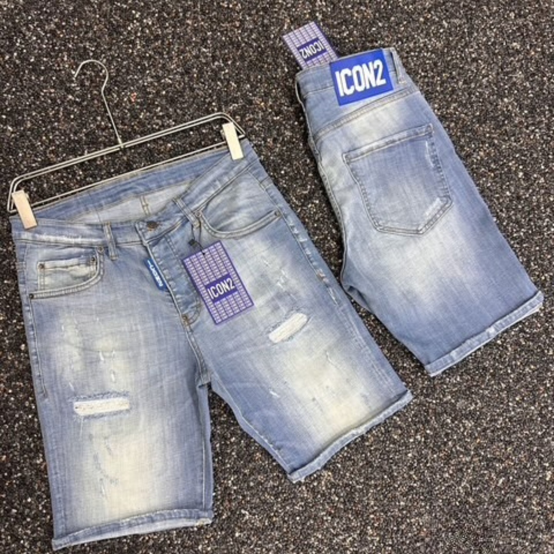 Icon2 blauw slimfit short jeans 488/4 - Streetfashion 86