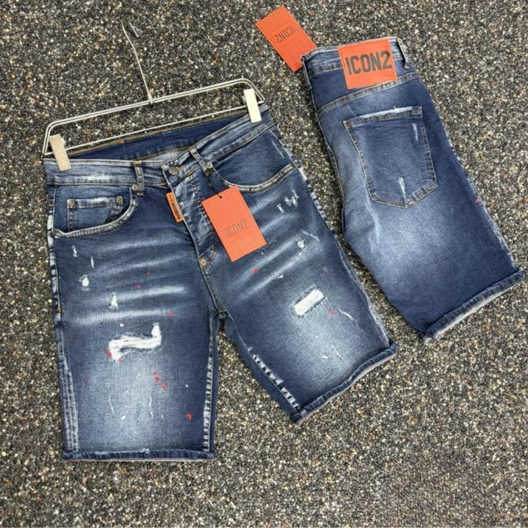 Icon2 blauw slimfit short jeans 522/1 - Streetfashion 86