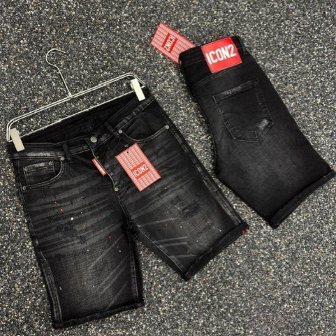 Icon2 zwart slimfit short jeans 509/1 - Streetfashion 86