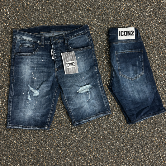 Icon2 blauw slimfit short jeans 489/4 - Streetfashion 86