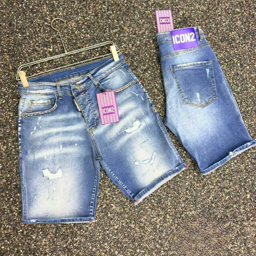 Icon2 blauw slimfit short jeans 522/2 - Streetfashion 86