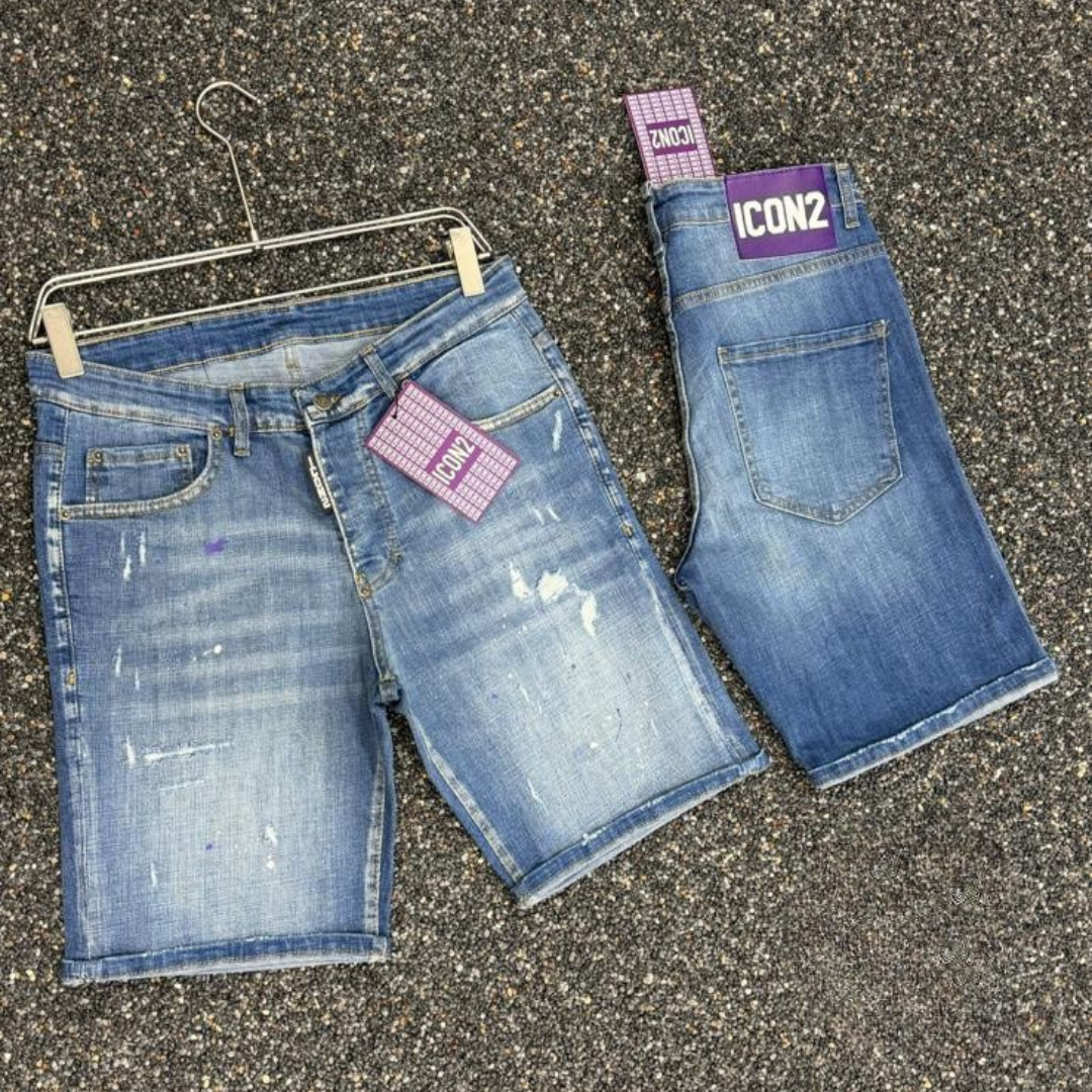 Icon2 blauw slimfit short jeans 697/5 - Streetfashion 86