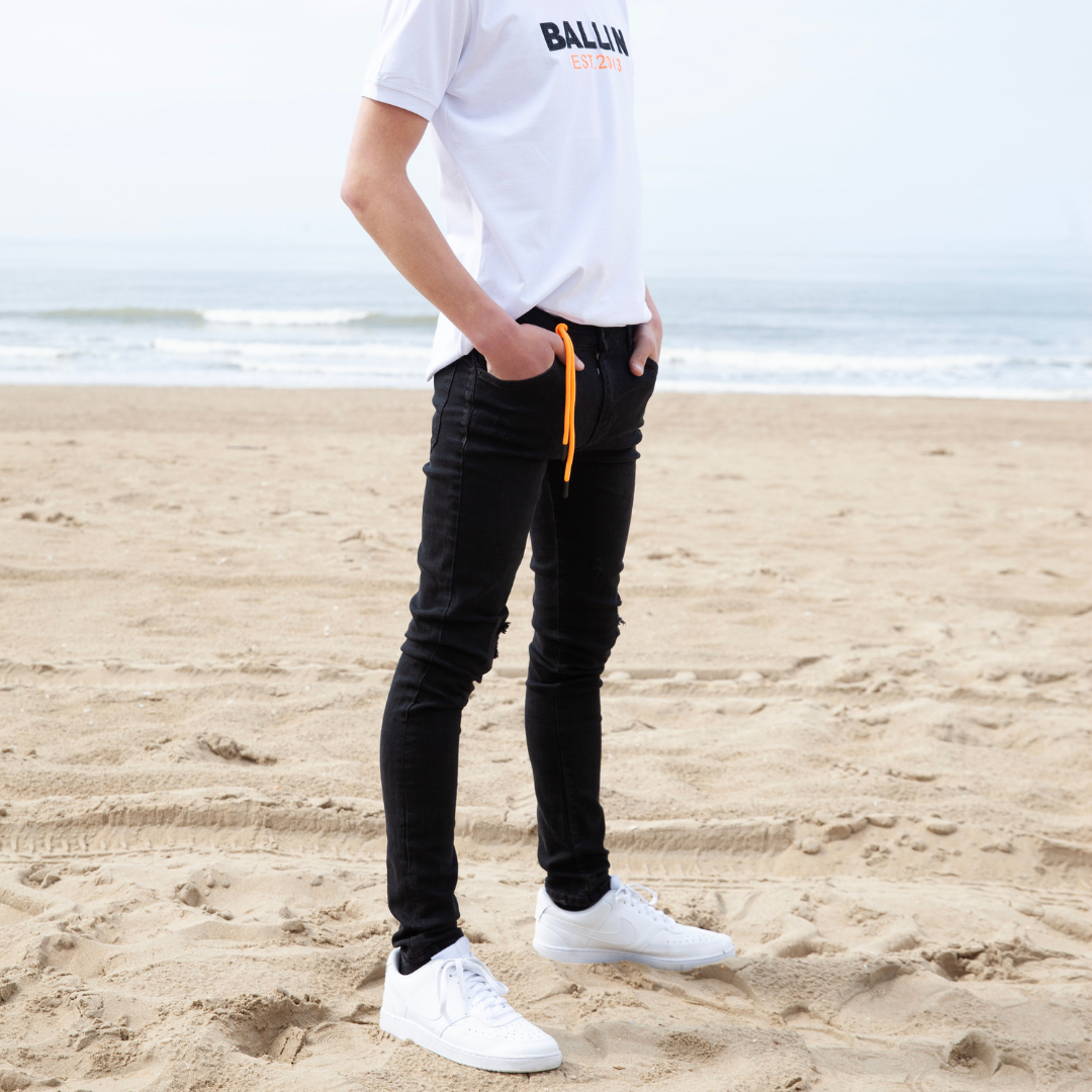 Skinny jeans heren Ballin zwart - Streetfashion 86