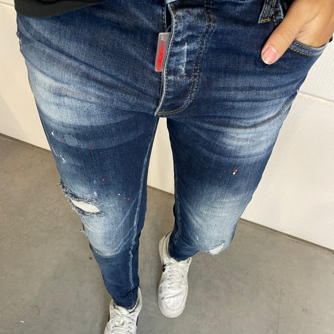 Skinny jeans heren icon2 blauw 529 - Streetfashion 86