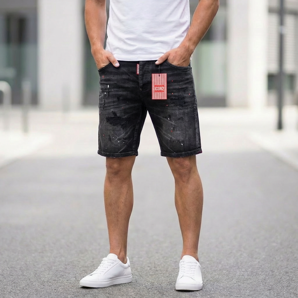 Icon2 blauw slimfit short jeans 508/1 - Streetfashion 86