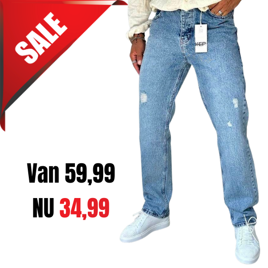 Straight leg jeans lichtblauw heren - Streetfashion 86