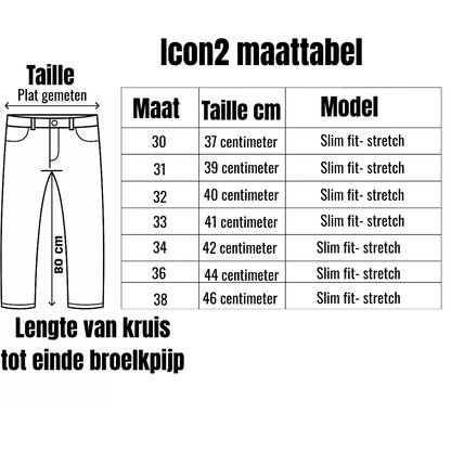 Icon2 zwart slimfit jeans heren 896 - Streetfashion 86