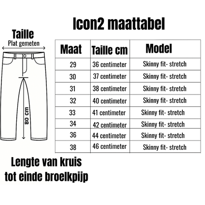 Icon2 skinny jeans heren blauw 4193 - Streetfashion 86