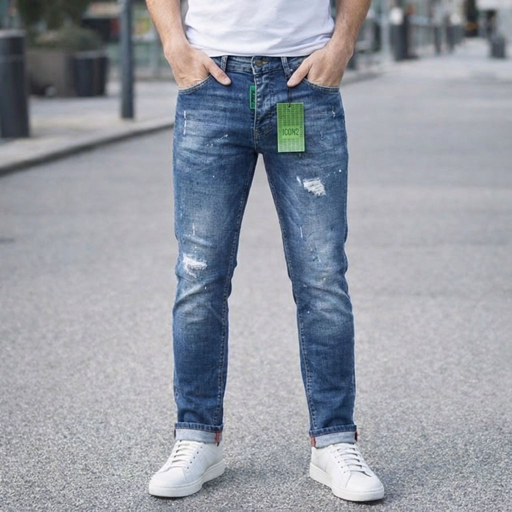 Icon2 blauw slimfit jeans 392/5 - Streetfashion 86