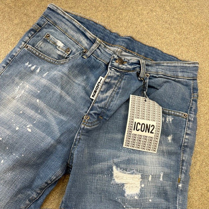 Icon2 blauw slimfit jeans 392 - Streetfashion 86
