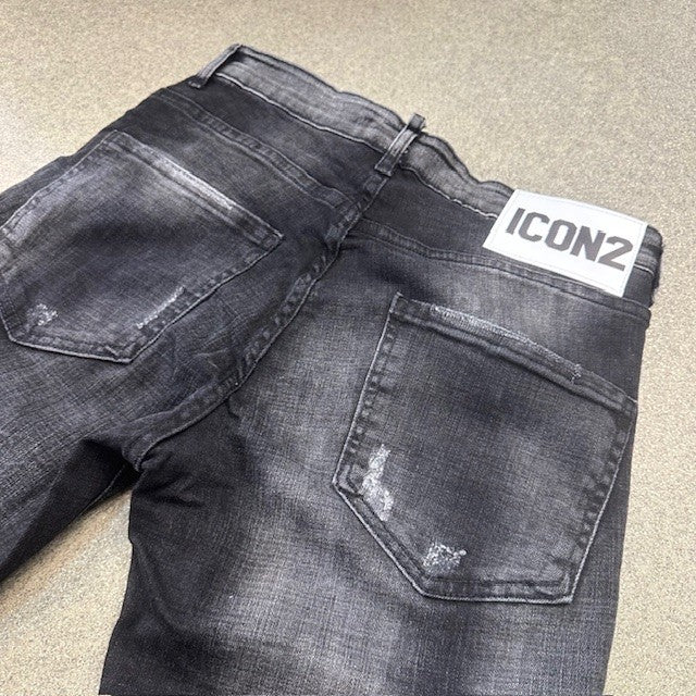 Icon2 zwart slimfit jeans 388 - Streetfashion 86