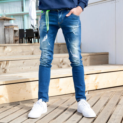 Skinny jeans heren Ballin blauw - Streetfashion 86