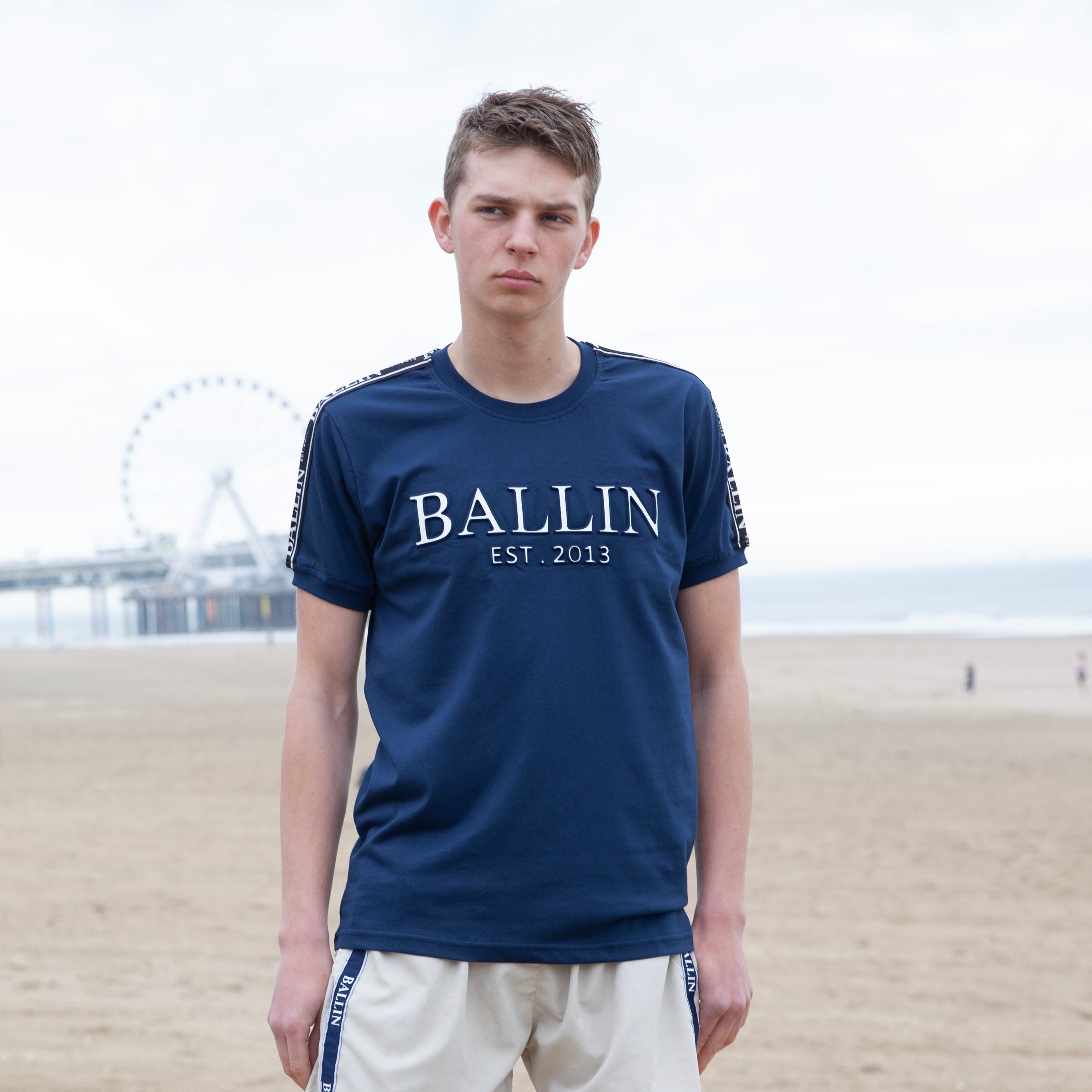 T-shirt heren Ballin -donker blauw - Streetfashion 86
