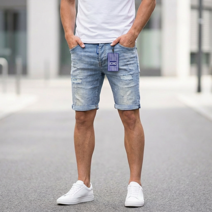 Icon2 blauw slimfit short jeans 488/4 - Streetfashion 86