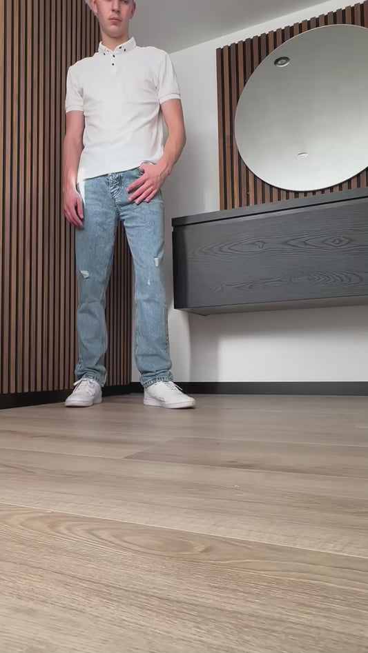 Straight leg jeans lichtblauw heren