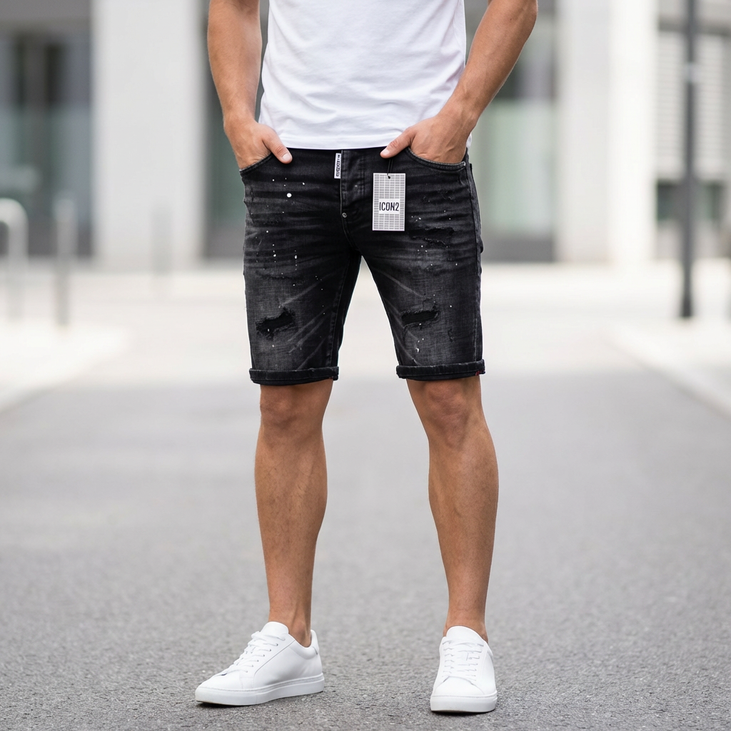 Icon2 blauw slimfit short jeans 508/2 - Streetfashion 86