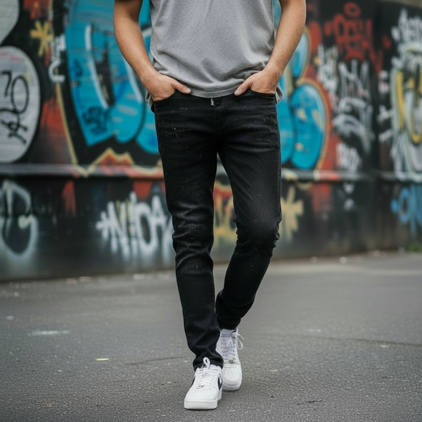 Zwarte Icon2 jeans in grote maten 36-44 | Slim fit