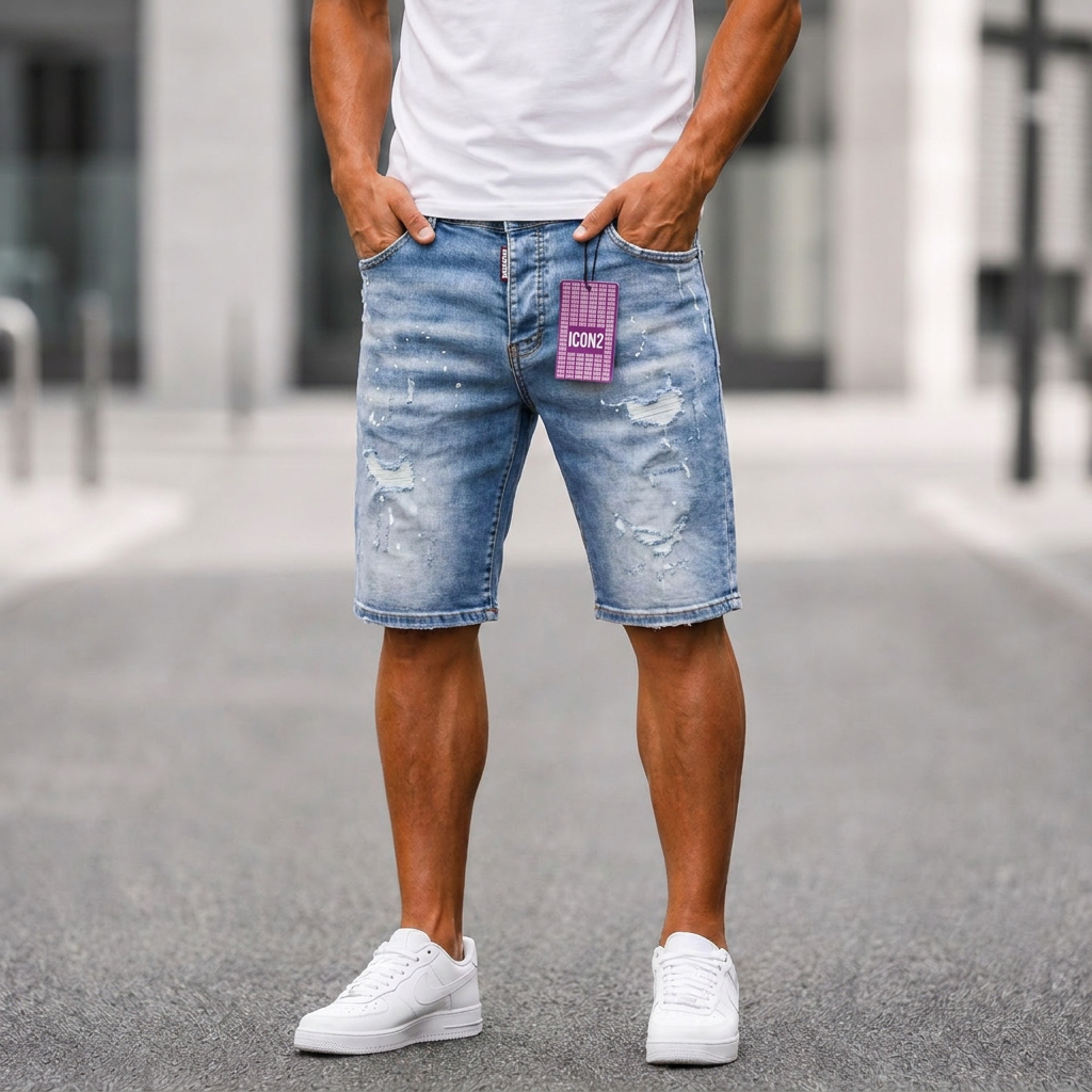 Icon2 blauw slimfit short jeans 522/2 - Streetfashion 86