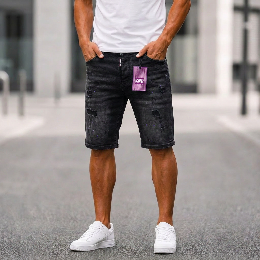 Icon2 blauw slimfit short jeans 696/4 - Streetfashion 86