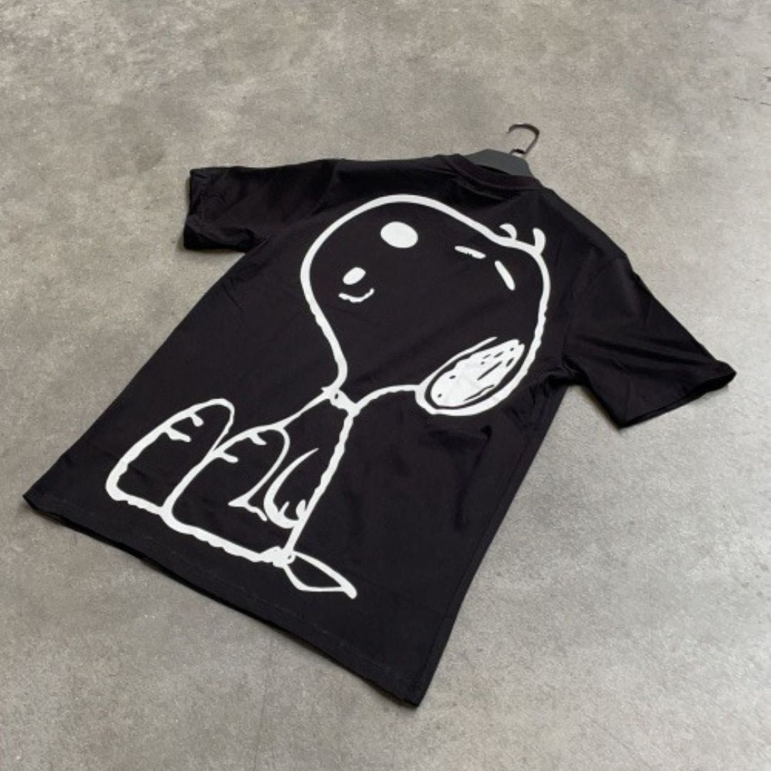 T-shirt heren-Snoopy zwart* - Streetfashion 86