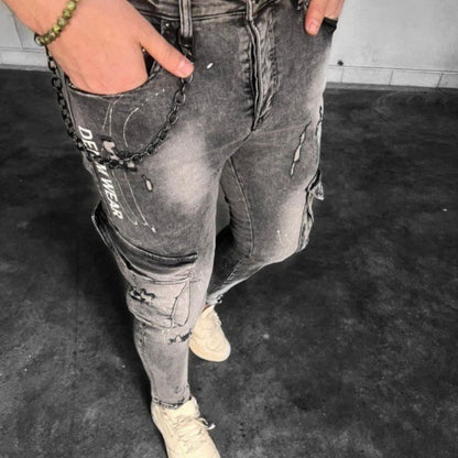 Cargo broek heren grijs - Streetfashion 86