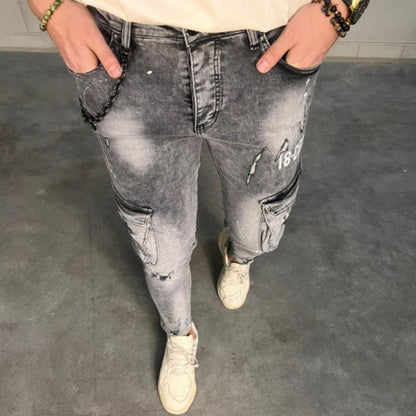 Cargo broek heren grijs - Streetfashion 86