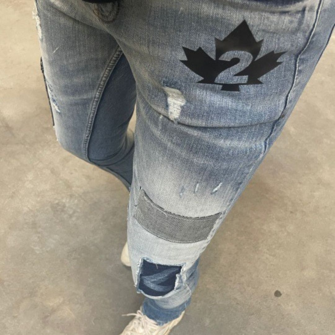 Skinny jeans heren icon2 licht blauw 4113 - Streetfashion 86