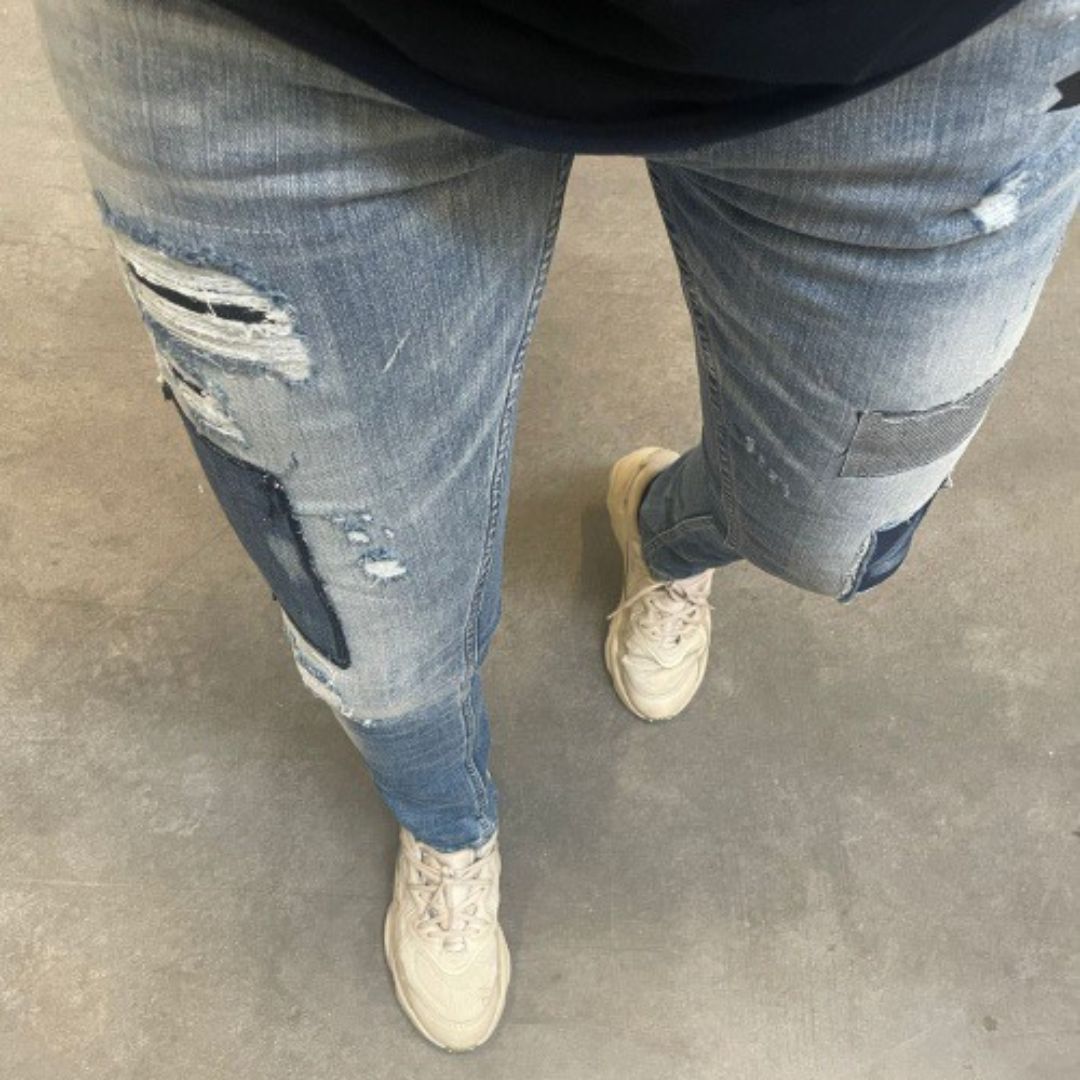 Skinny jeans heren icon2 licht blauw 4113 - Streetfashion 86