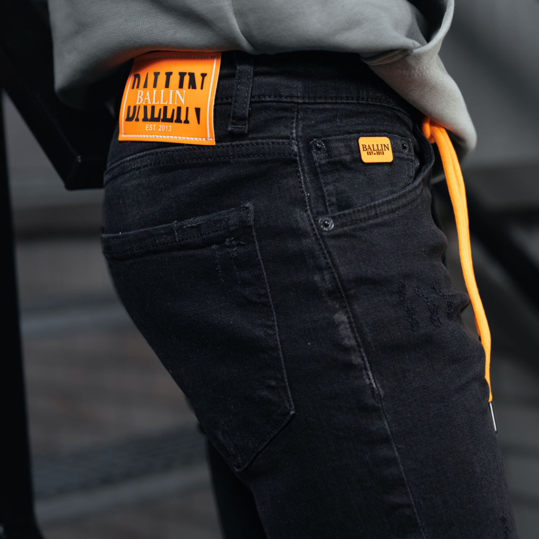 Skinny jeans heren Ballin zwart - Streetfashion 86