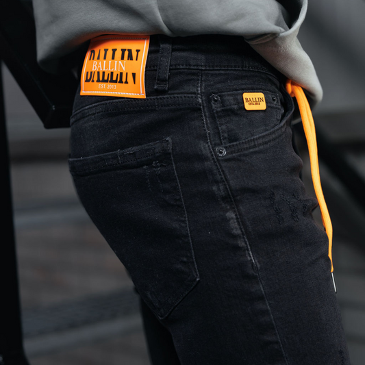 Skinny jeans heren Ballin zwart - Streetfashion 86