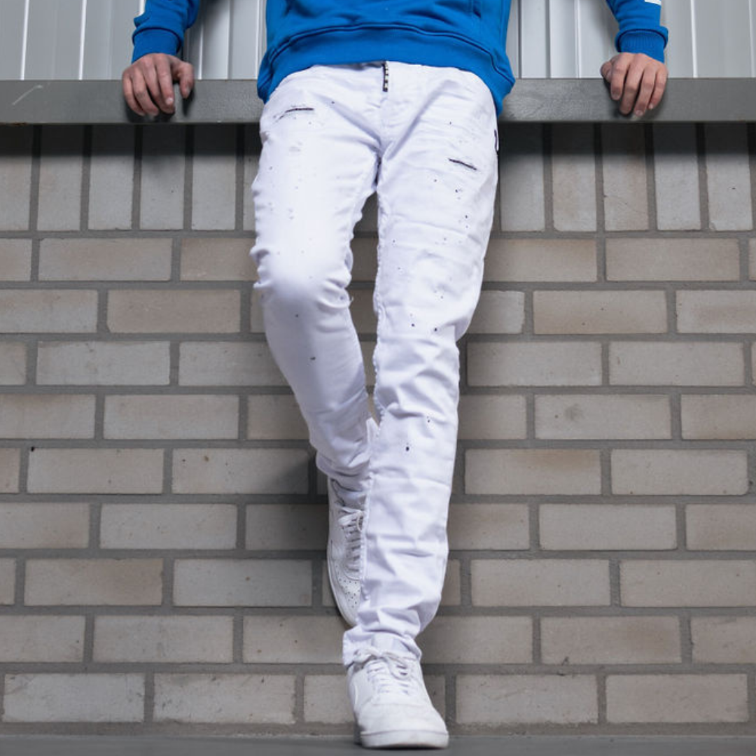 Heren skinny jeans icon2 wit - Streetfashion 86