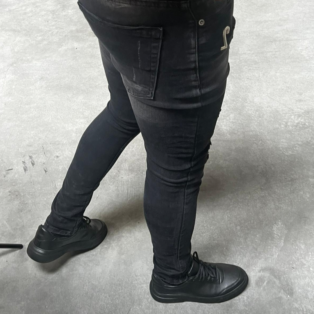 Skinny jeans heren icon2 donker grijs 4169 - Streetfashion 86