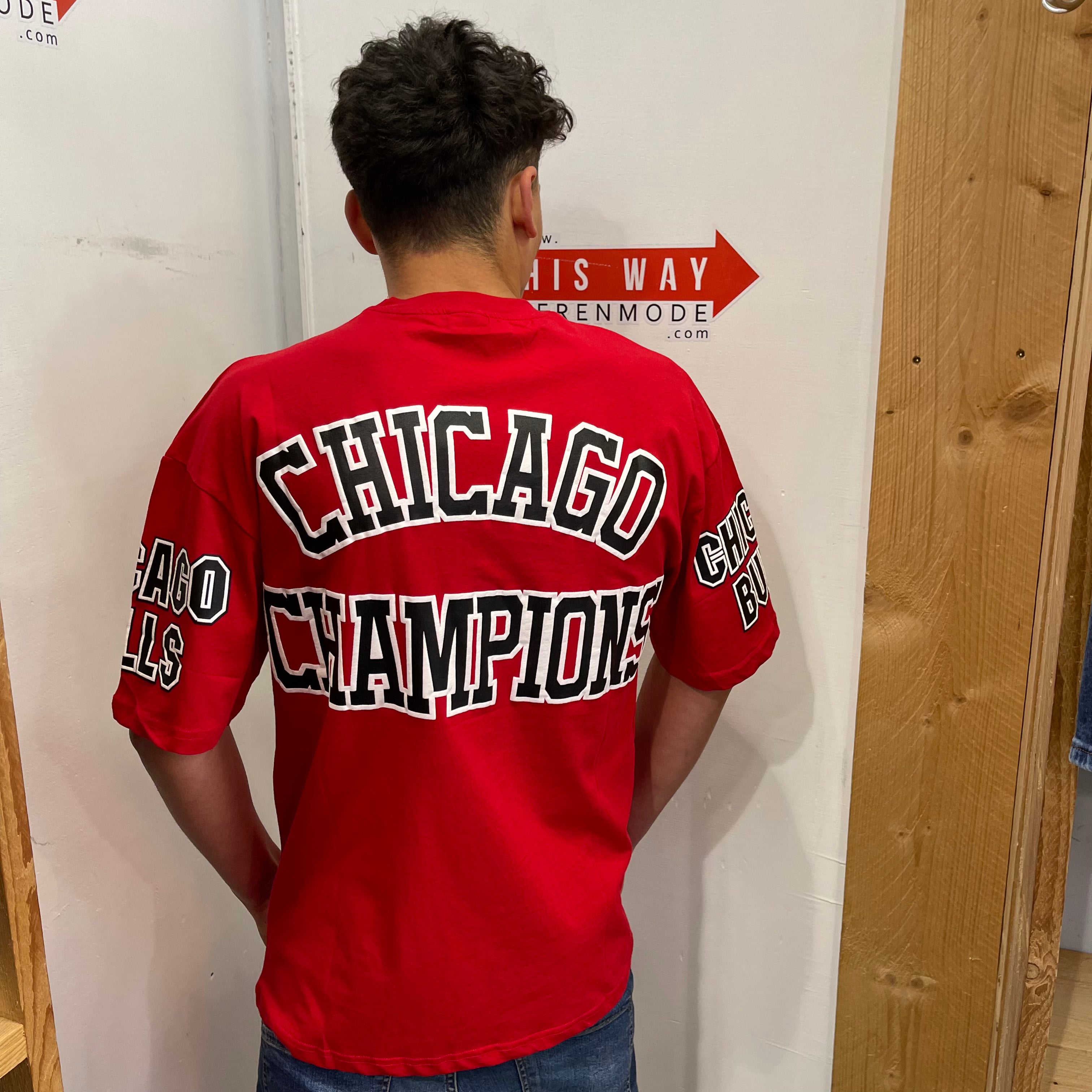 T-shirt Chicago Bulls rood - Streetfashion 86