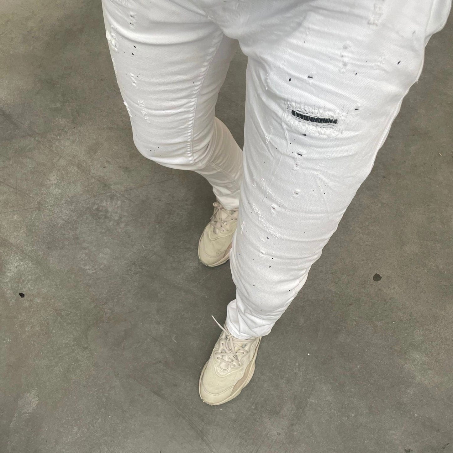 Heren skinny jeans icon2 wit - Streetfashion 86
