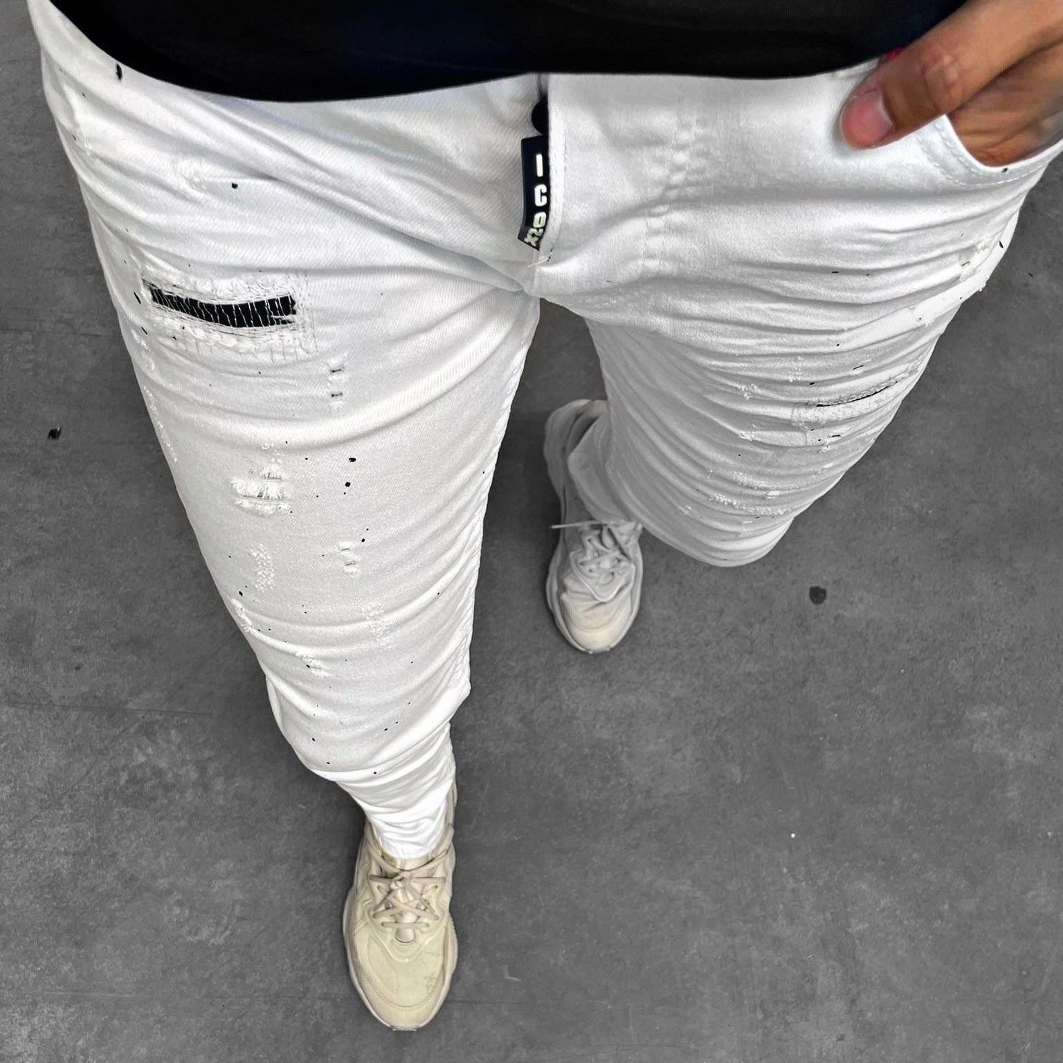 Heren skinny jeans icon2 wit - Streetfashion 86