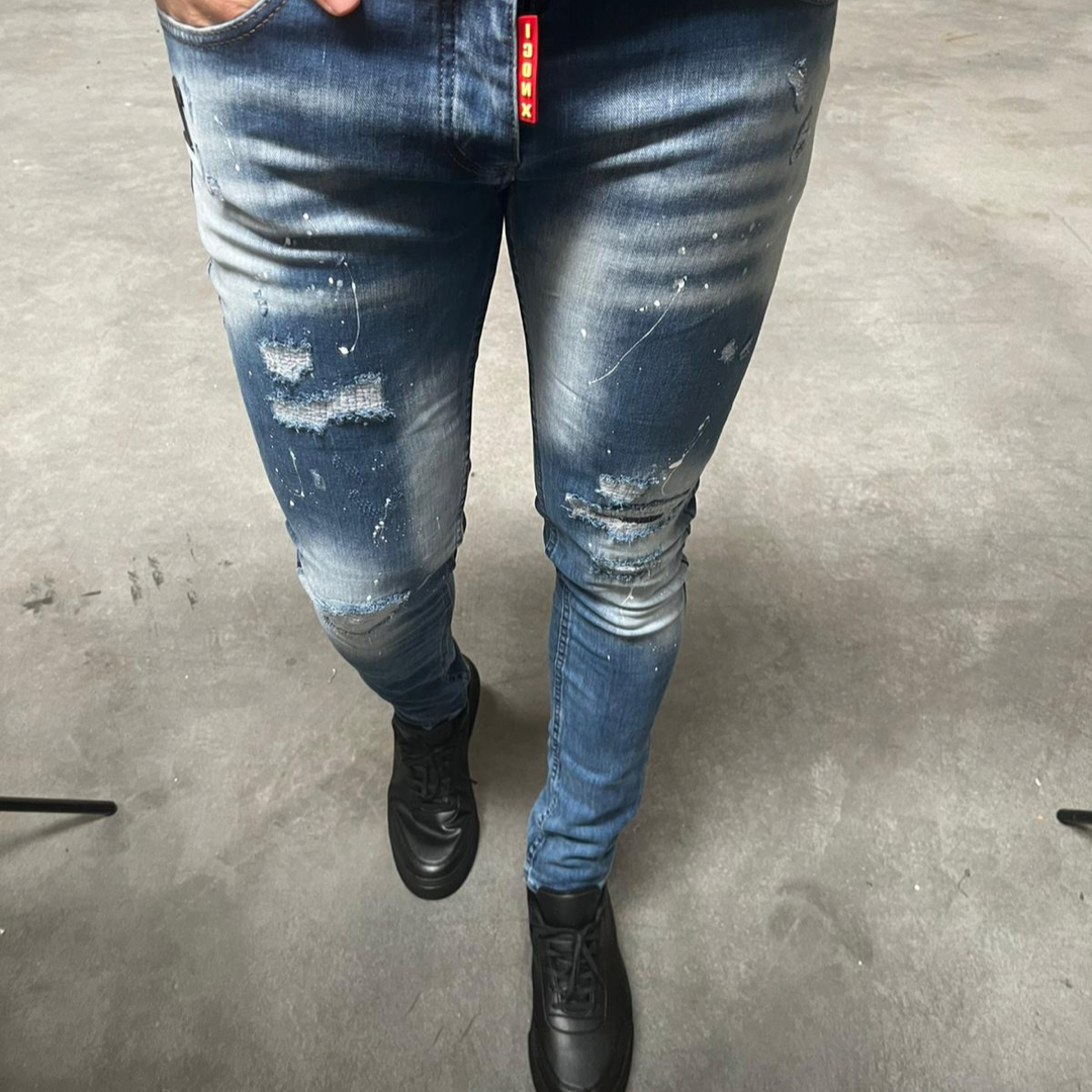 Skinny jeans heren icon2 licht blauw 4150 - Streetfashion 86