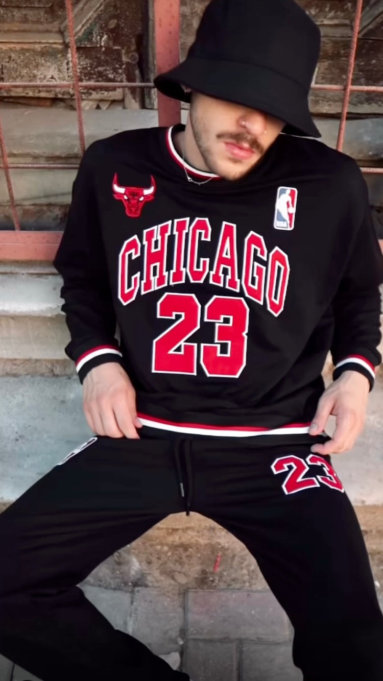 Chicago Bulls  joggingpak zwart - Streetfashion 86