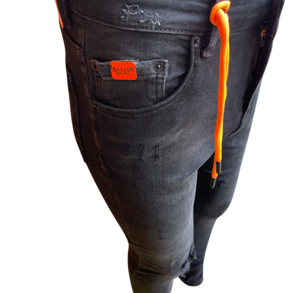 Skinny jeans heren Ballin zwart - Streetfashion 86