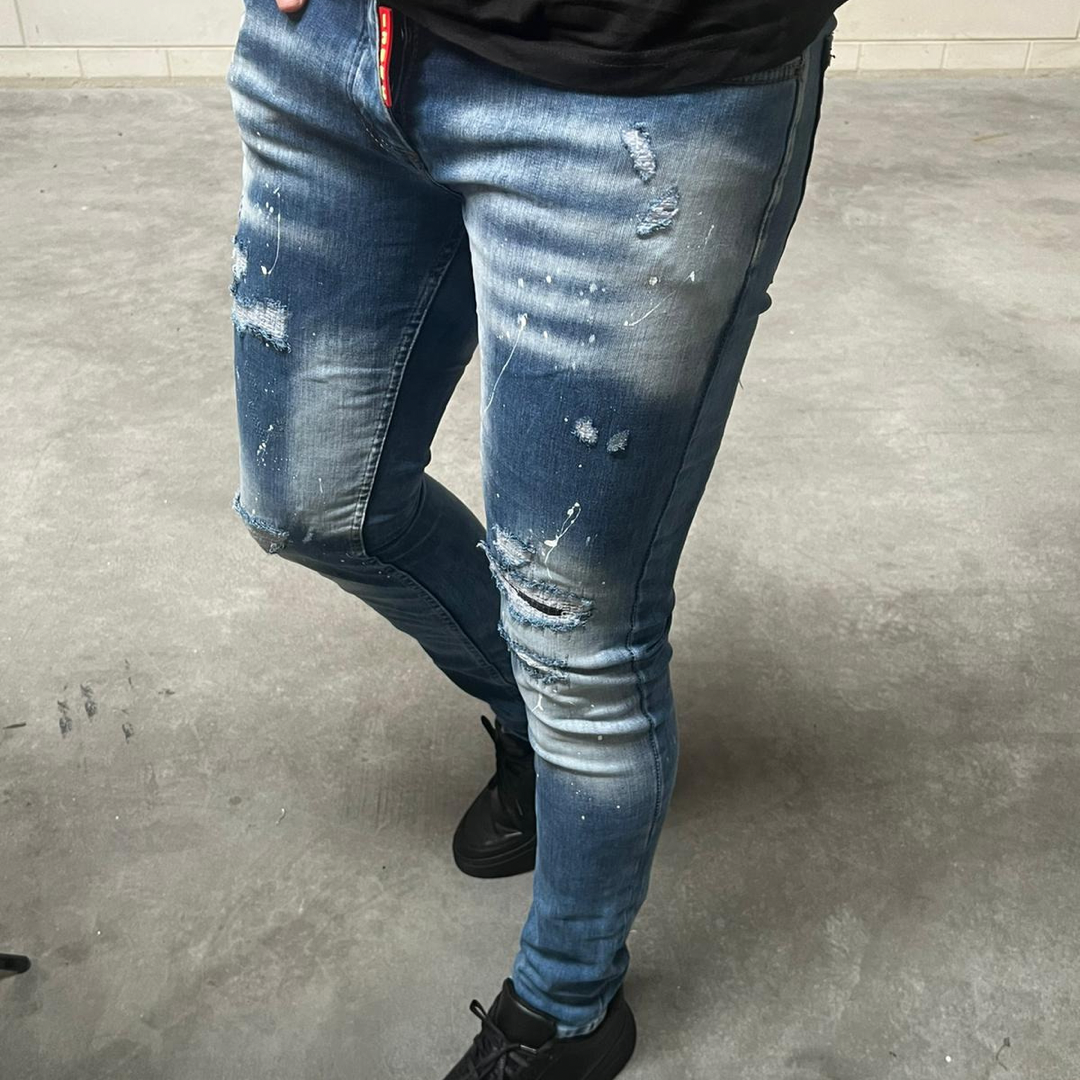 Skinny jeans heren icon2 licht blauw 4150 - Streetfashion 86