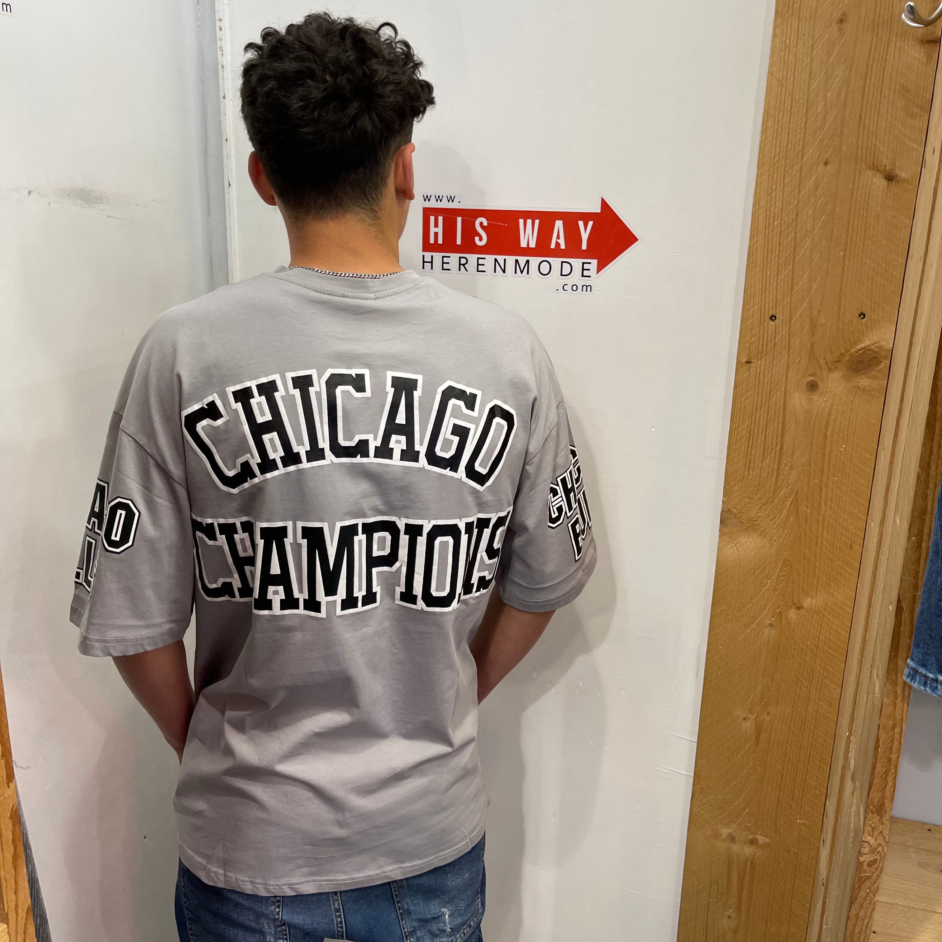 T-shirt heren-Chicago bulls grijs - Streetfashion 86
